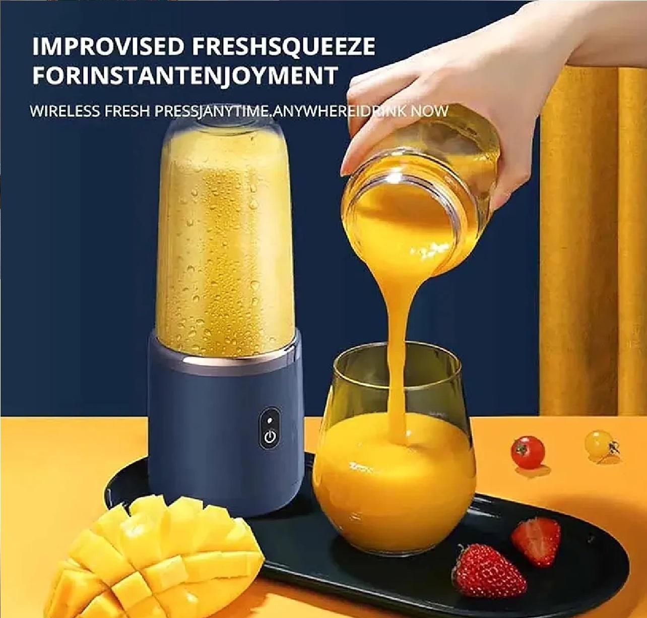 Hexa Blade Rechargeable Juicer – Mini Portable Electric Blender 2in1 Smoothie Maker