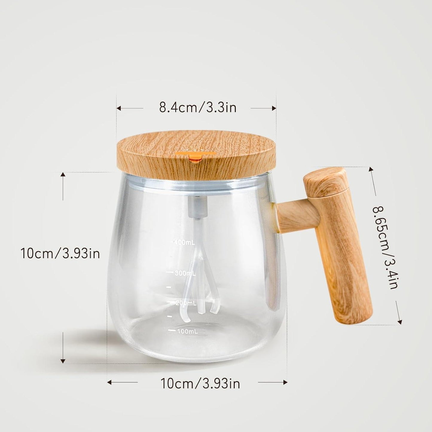 Self Stirring Coffee Mug – Wooden Design Automatic Mixing Cup for Tea & Coffee
