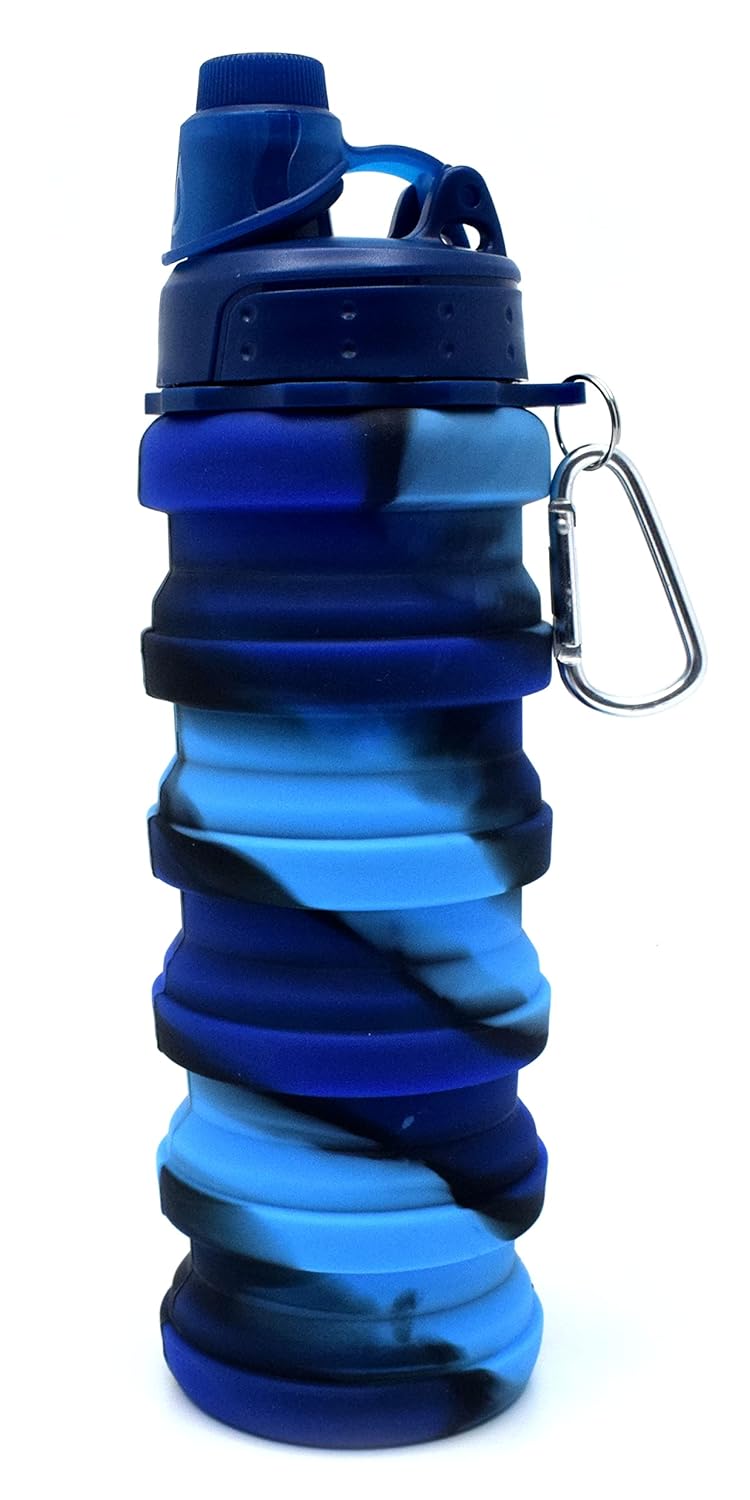 Premium Foldable Water Bottle for Men & Women - Collapsible 500ML Bottle for Gym, Office, Sports, Cycling & Hiking
