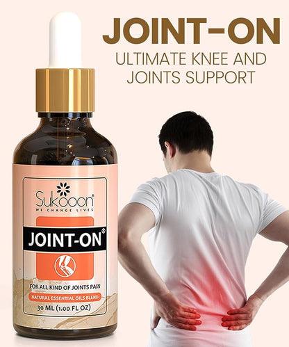 Joint On Oil – Pain Relief Blend for Joints, Knee, Back, Stiffness, Swelling, Arthritis, and Tennis Elbow – Joint Pain Relief Oil for Strains and Sprains