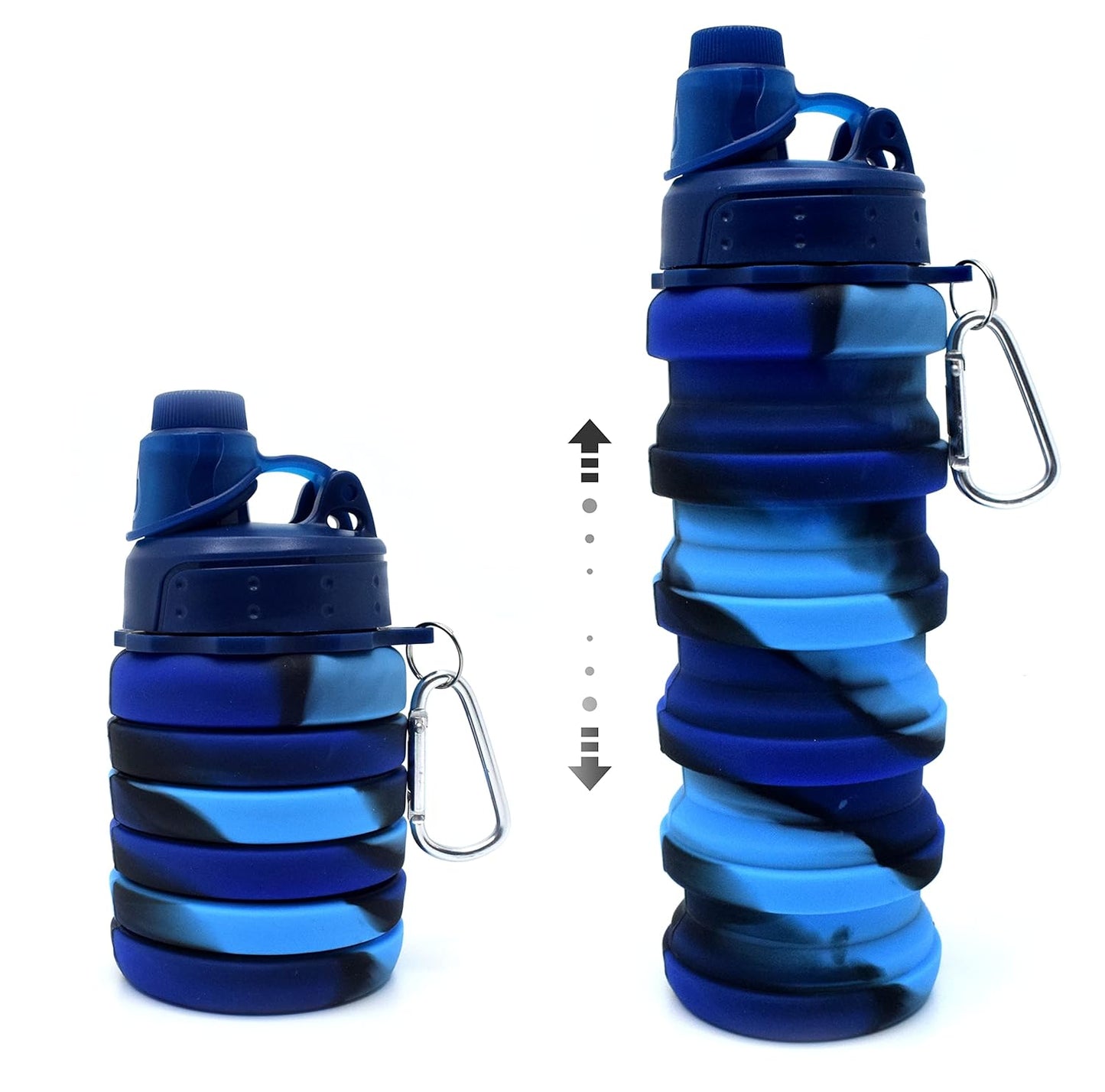 Premium Foldable Water Bottle for Men & Women - Collapsible 500ML Bottle for Gym, Office, Sports, Cycling & Hiking