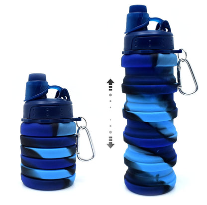 Premium Foldable Water Bottle for Men & Women - Collapsible 500ML Bottle for Gym, Office, Sports, Cycling & Hiking